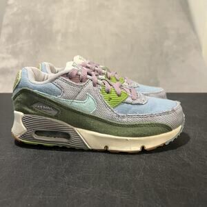 Nike Air Max 90 SE Sun Club Shoes Youth GS Size 3Y Blue Green Gray DQ4017-400